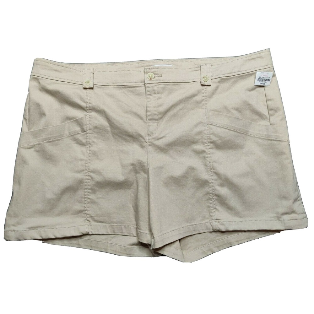Liz Claiborne Women Plus 22W Sweet Champagne Patch Pocket 6" Shorts NEW